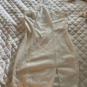 White Revolve Sparkly one shoulder dress size medium
